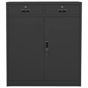 Dokumentskåp antracit 90x40x102 cm stål