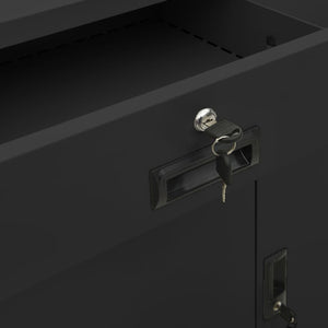 Dokumentskåp antracit 90x40x102 cm stål