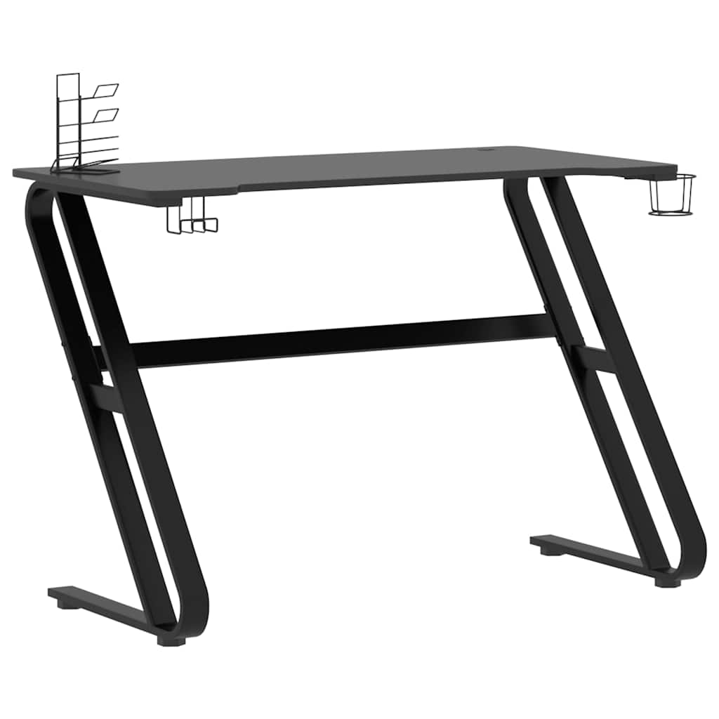 Gamingskrivbord med ZZ-formade ben svart 110x60x75 cm