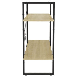 Bokhylla 2 hyllor sonoma-ek 80x30x70 cm konstruerat trä