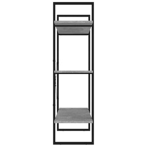 Bokhylla betonggrå 100x30x105 cm konstruerat trä