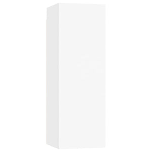 Tv-skåp 5 delar vit konstruerat trä