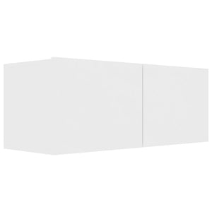 Tv-skåp 8 delar vit konstruerat trä