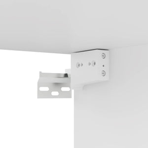 Tv-skåp 8 delar vit konstruerat trä