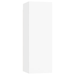 Tv-skåp 4 delar vit konstruerat trä