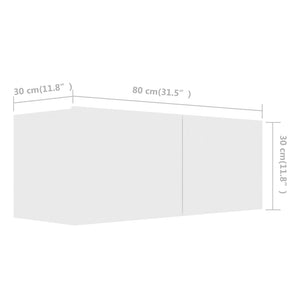 Tv-skåp 6 delar vit konstruerat trä