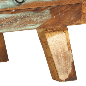 Tv-bänk flerfärgad 110x30x40 cm massivt återvunnet trä