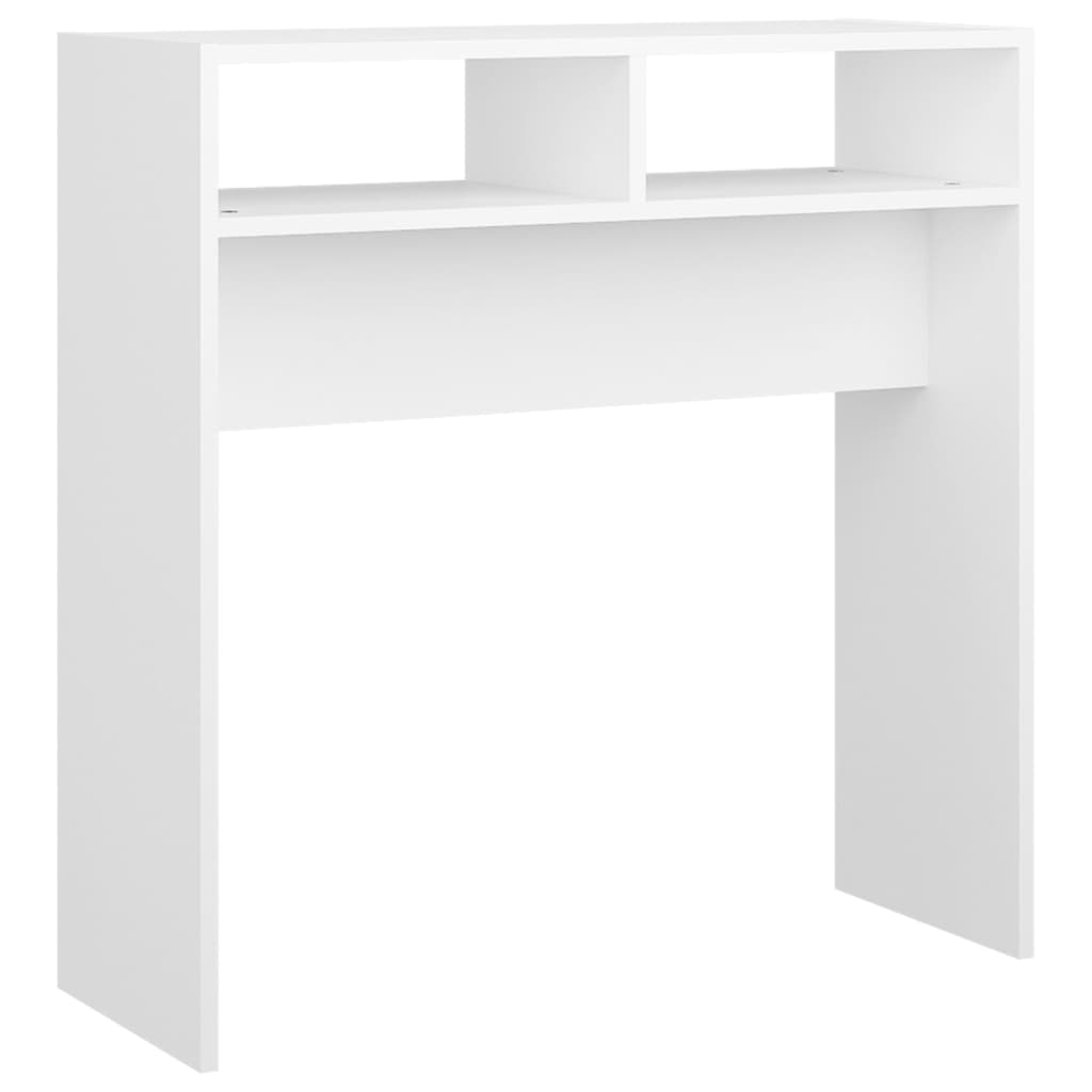 Konsolbord vit 78x30x80 cm konstruerat trä