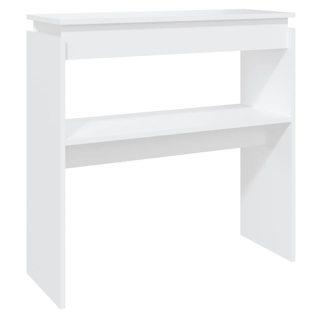 Konsolbord vit 80x30x80 cm konstruerat trä