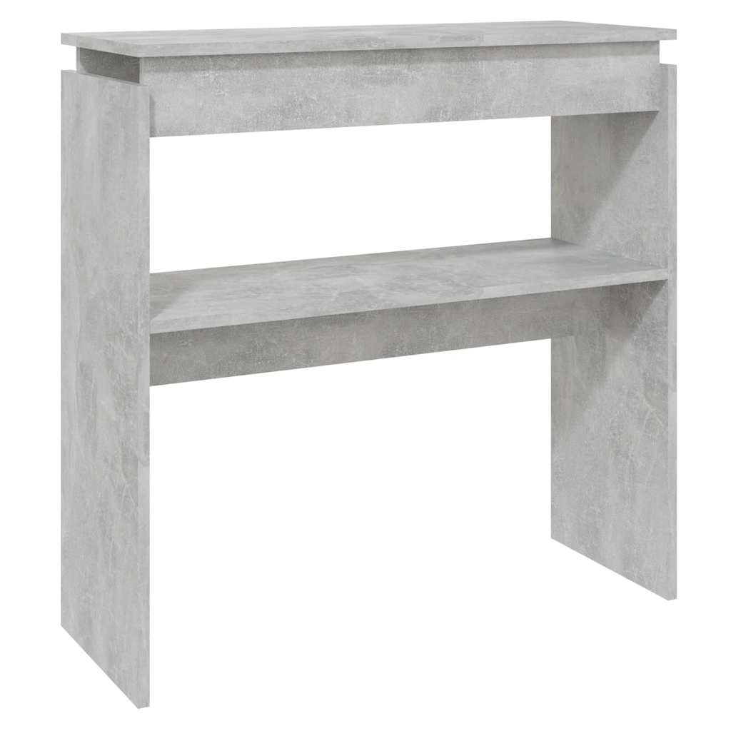 Sidobord betonggrå 80x30x80 cm konstruerat trä