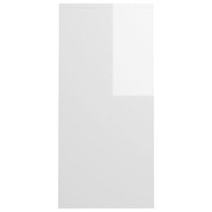 Datorbord vit högglans 102,5x35x75 cm konstruerat trä