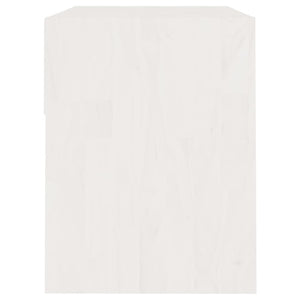 Sängbord 2 st 40x31x40 cm massiv furu vit