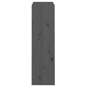 Bokhylla/Rumsavdelare grå 60x30x103,5 cm massiv furu