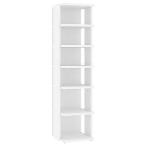 Skohyllor 2 st vit 27,5x27x102 cm konstruerat trä