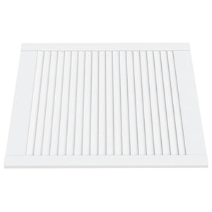 Skåpluckor lamelldesign 2 st vit 69x59,4 cm massiv furu