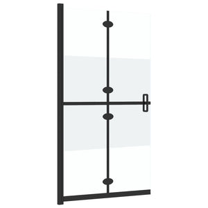 Vikbar duschvägg med halvfrostat ESG-glas 100x190 cm