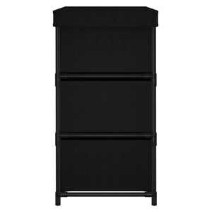 Byrå med 6 lådor 55x29x55 cm svart stål