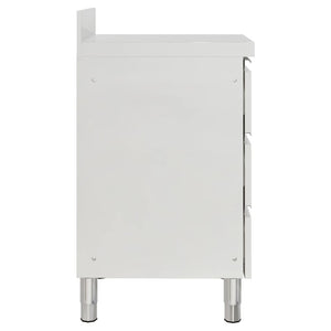 Kommersiellt köksskåp med 3 lådor 50x60x96 cm