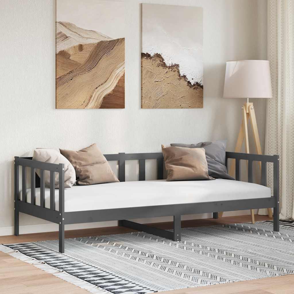 Dagbädd grå massiv furu 90x200 cm
