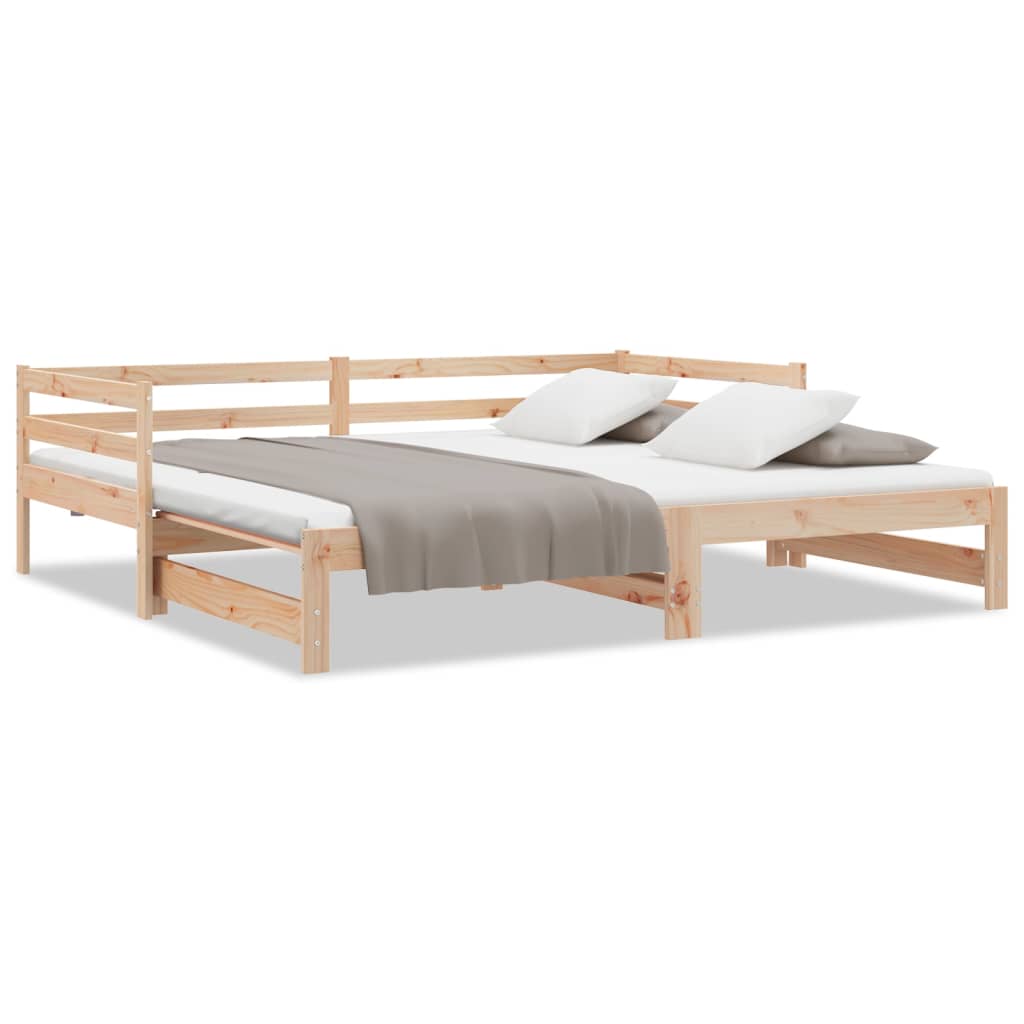 Dagbädd utdragbar massiv furu 2x(90x200) cm