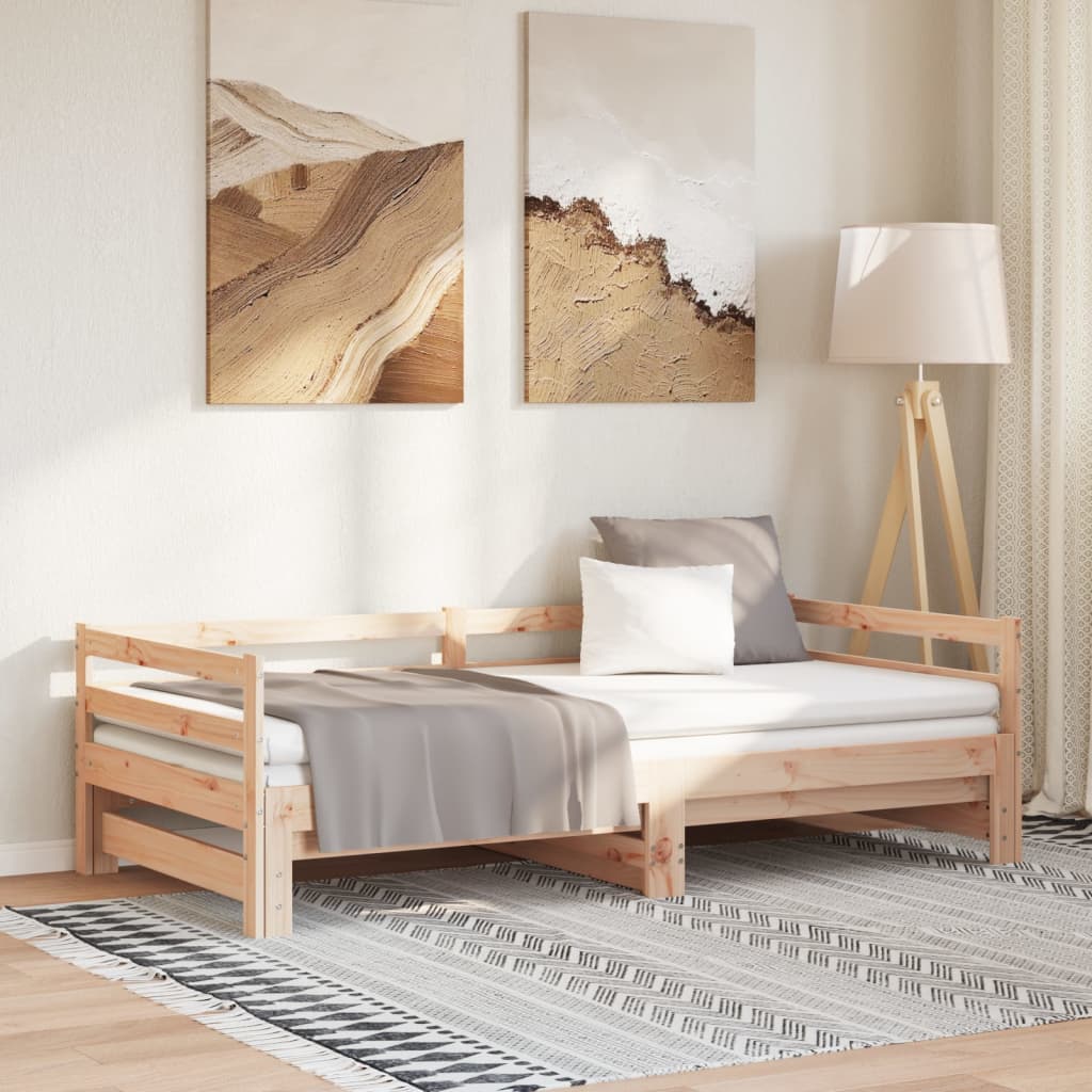 Dagbädd utdragbar massiv furu 2x(90x200) cm