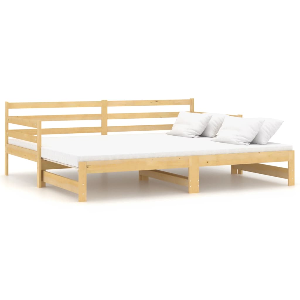 Dagbädd utdragbar massiv furu 2x(90x200) cm