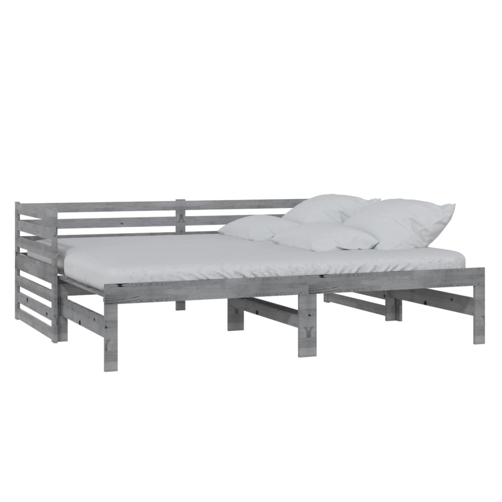 Dagbädd grå massiv furu 2x(90x200) cm