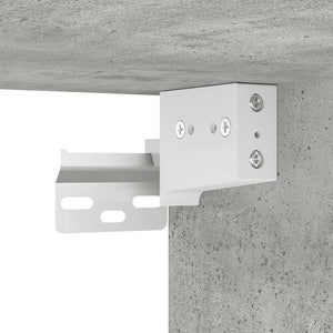 Skoskåp 2 st betonggrå 31,5x35x70 cm konstruerat trä