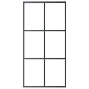 Skjutdörr med beslagset ESG glas och aluminium 102x205 cm