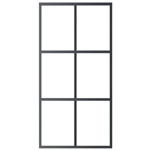 Skjutdörr med beslagset ESG glas och aluminium 102x205 cm