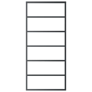 Skjutdörr med beslagset ESG glas och aluminium 90x205 cm