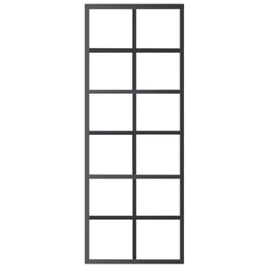 Skjutdörr med beslagset ESG glas och aluminium 76x205 cm