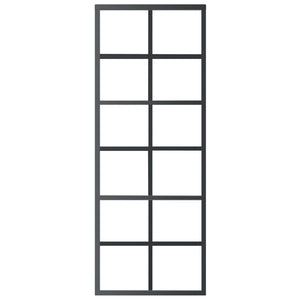 Skjutdörr med beslagset ESG glas och aluminium 76x205 cm