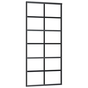 Skjutdörr med beslagset ESG glas och aluminium 90x205 cm