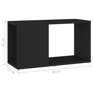 TV-bänk svart 60x24x32 cm konstruerat trä