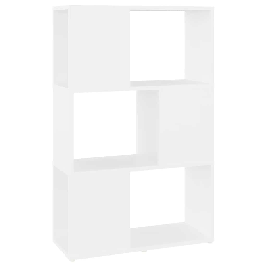 Bokhylla/Rumsavdelare vit 60x24x94 cm konstruerat trä