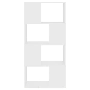 Bokhylla Rumsavdelare vit 60x24x124,5 cm konstruerat trä