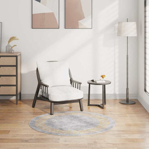 Matta tvättbar φ120 cm grå halkfri