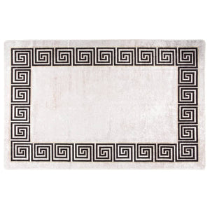 Matta tvättbar 160x230 cm ljusbeige halkfri