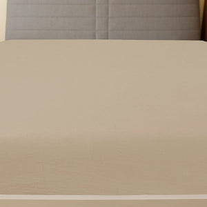 Dra-på-lakan jersey 2 st taupe 180x200 cm bomull