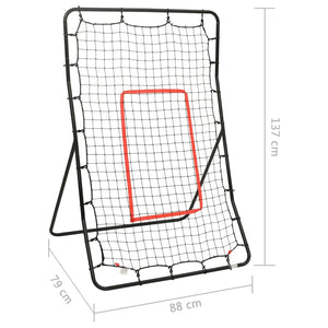 Softbollrebounder 88x79x137 cm stål