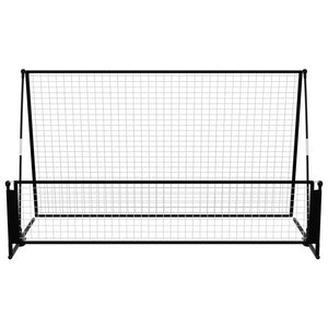 2-i-1 returnät/fotbollsmål 202x104x120 cm stål