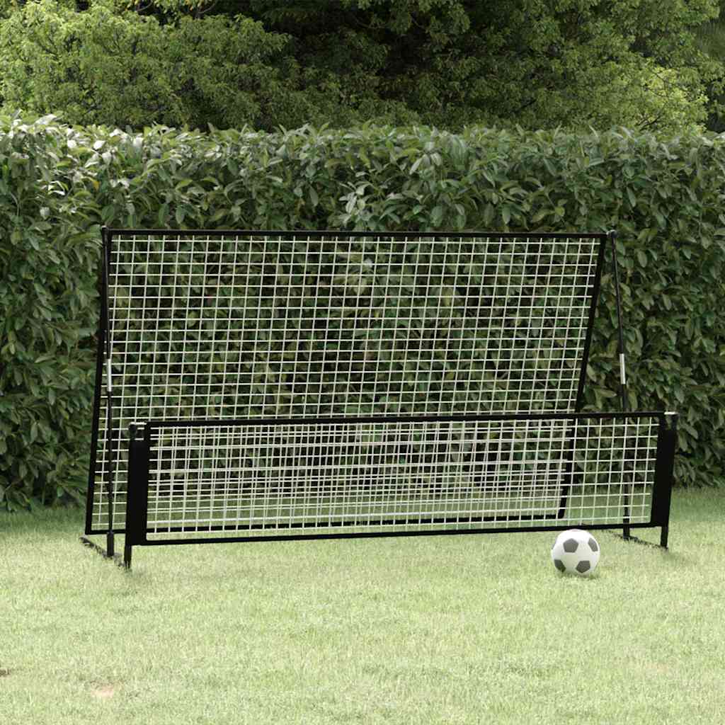 2-i-1 returnät/fotbollsmål 202x104x120 cm stål
