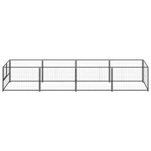 Hundgård svart 4 m² stål