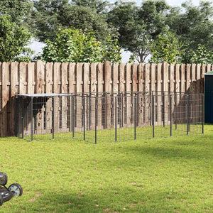 Hundgård svart 8,47 m² stål