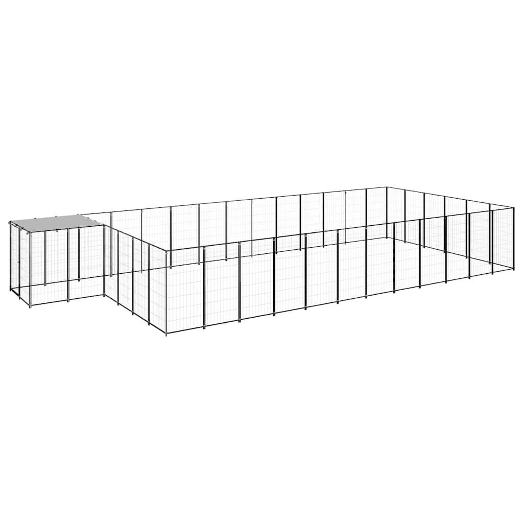 Hundgård svart 26,62 m² stål