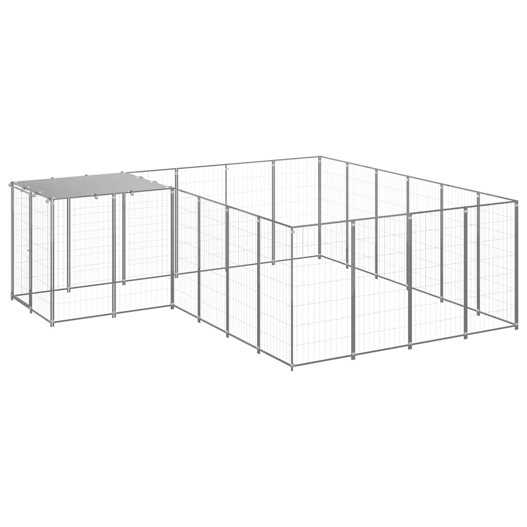 Hundgård silver 8,47 m² stål