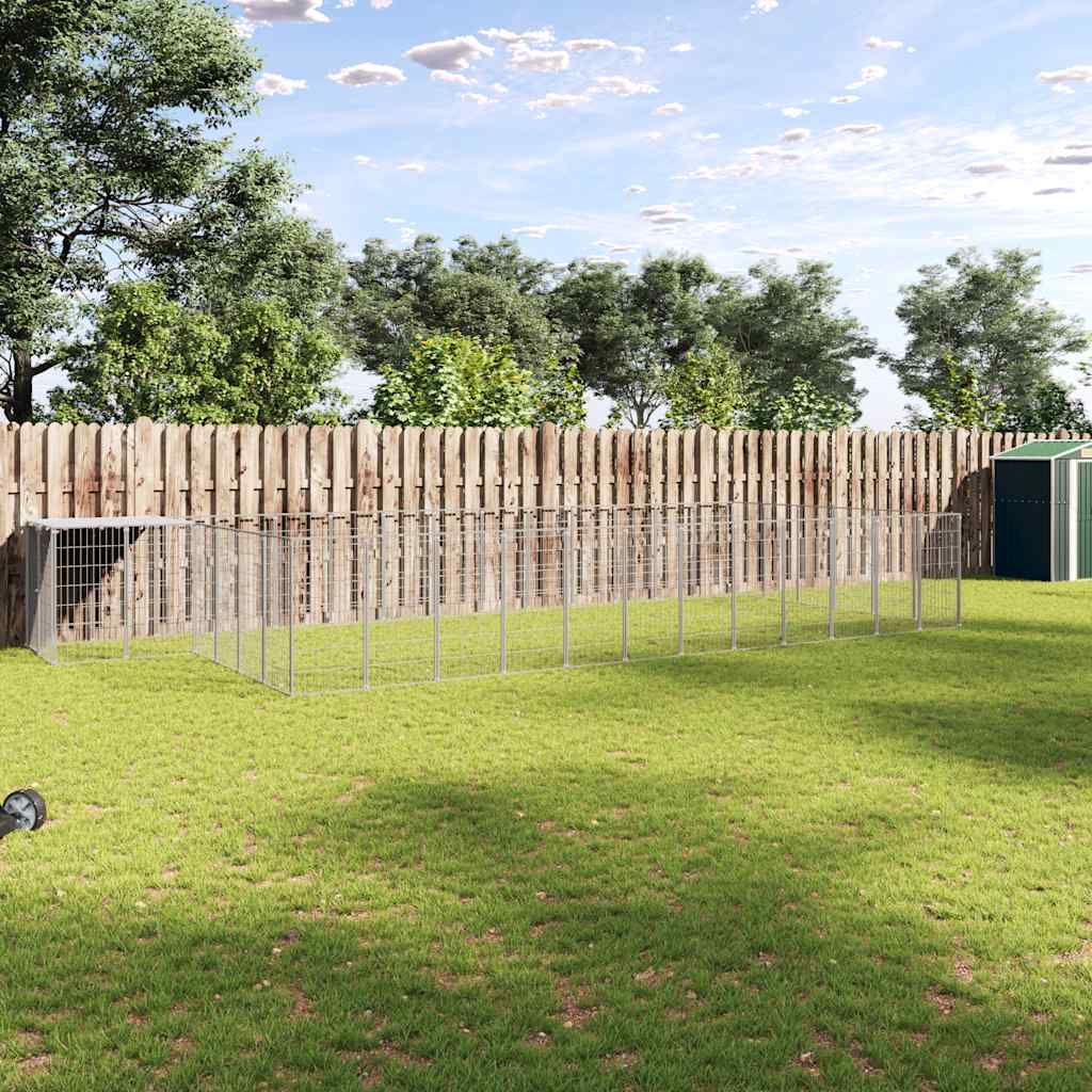 Hundgård silver 22,99 m² stål