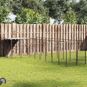 Hundgård svart 6,05 m² stål