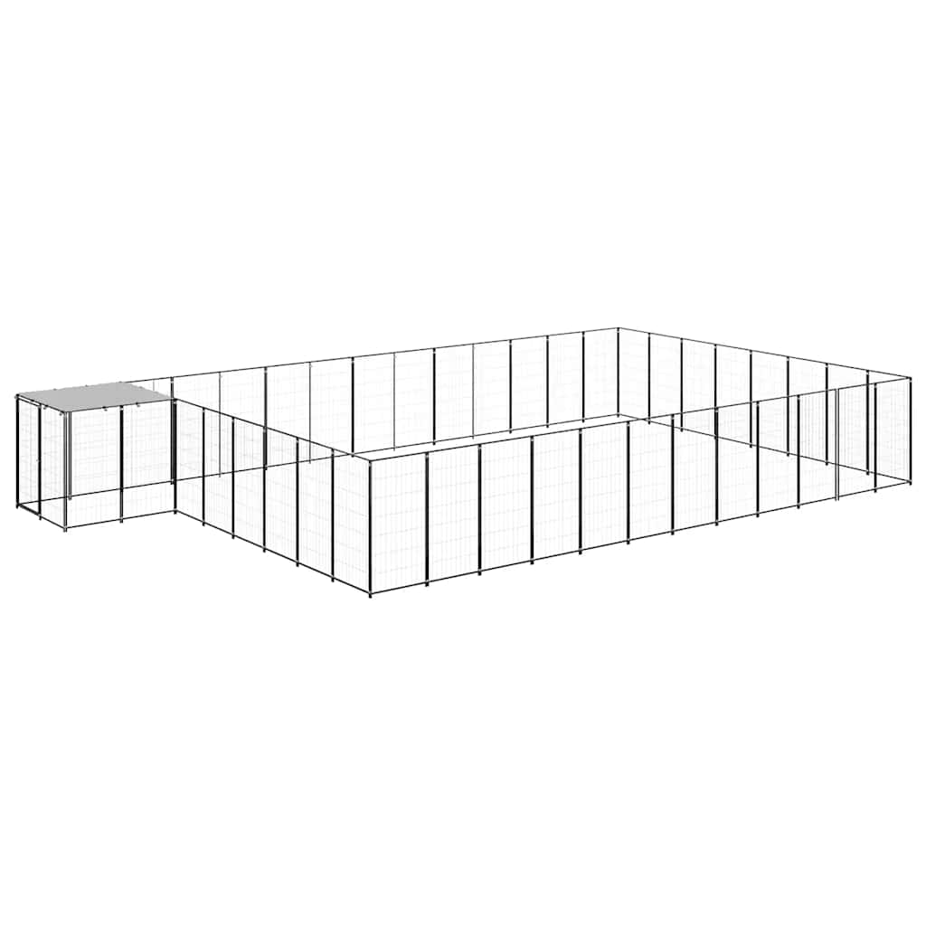 Hundgård svart 30,25 m² stål